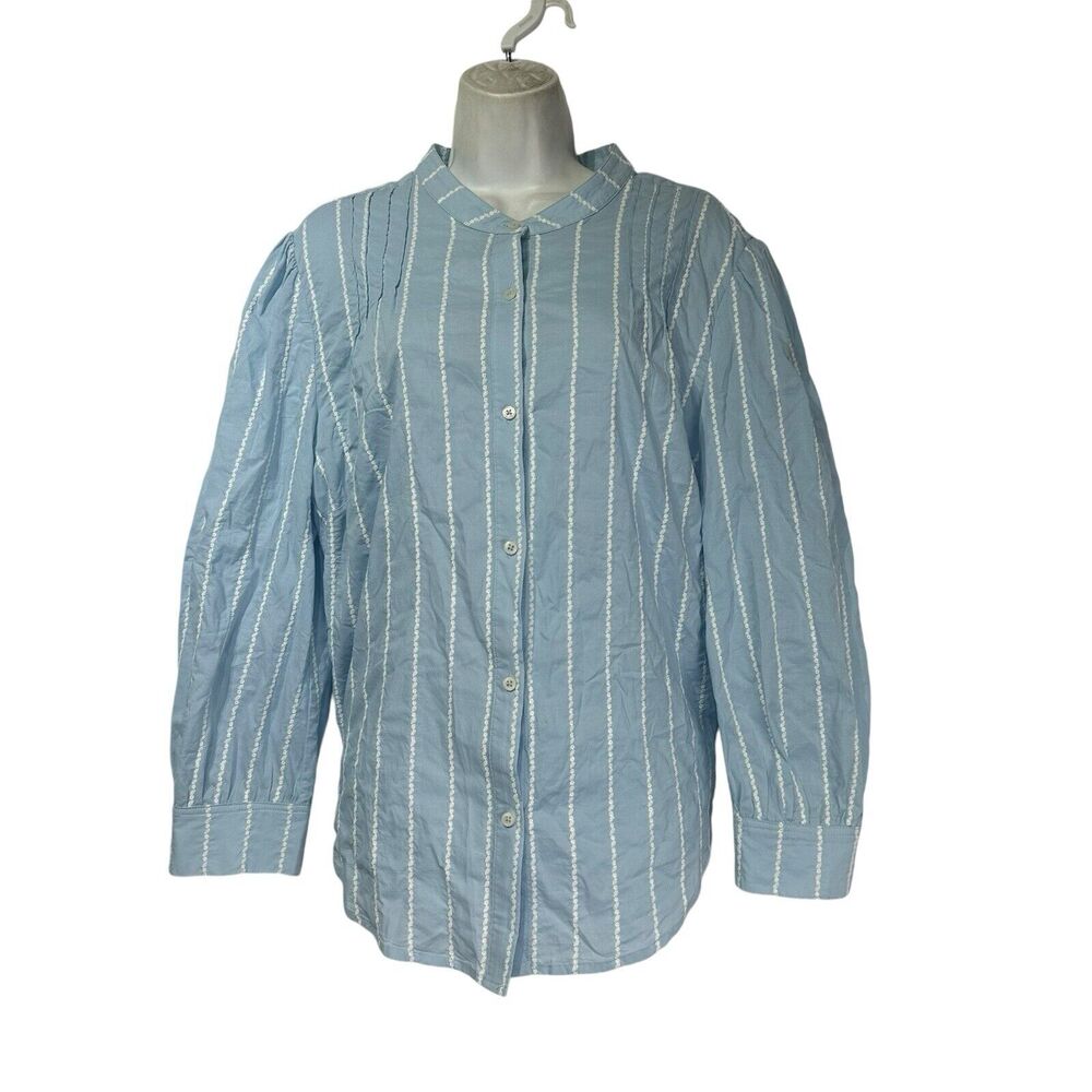 untuckit Cotton Band Collar Jocelyn Shirt womens size 18